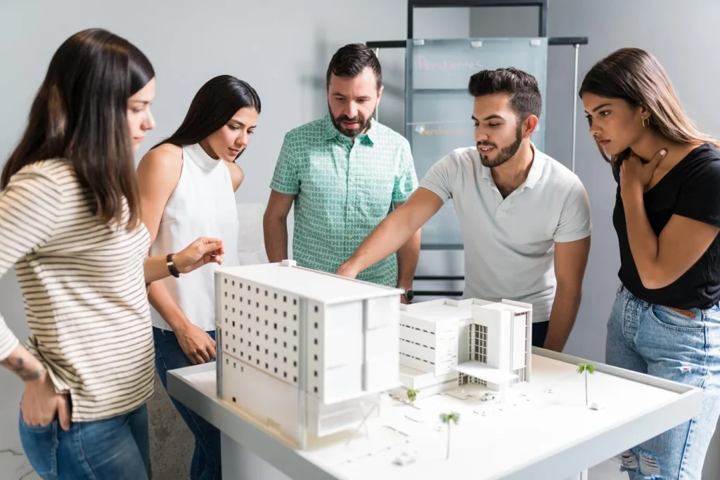 hispanic architectural team planning new project office 662251 1652