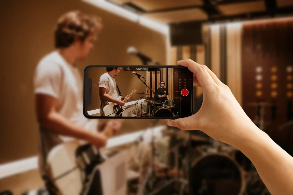phone recording live music performance studio 53876 133536